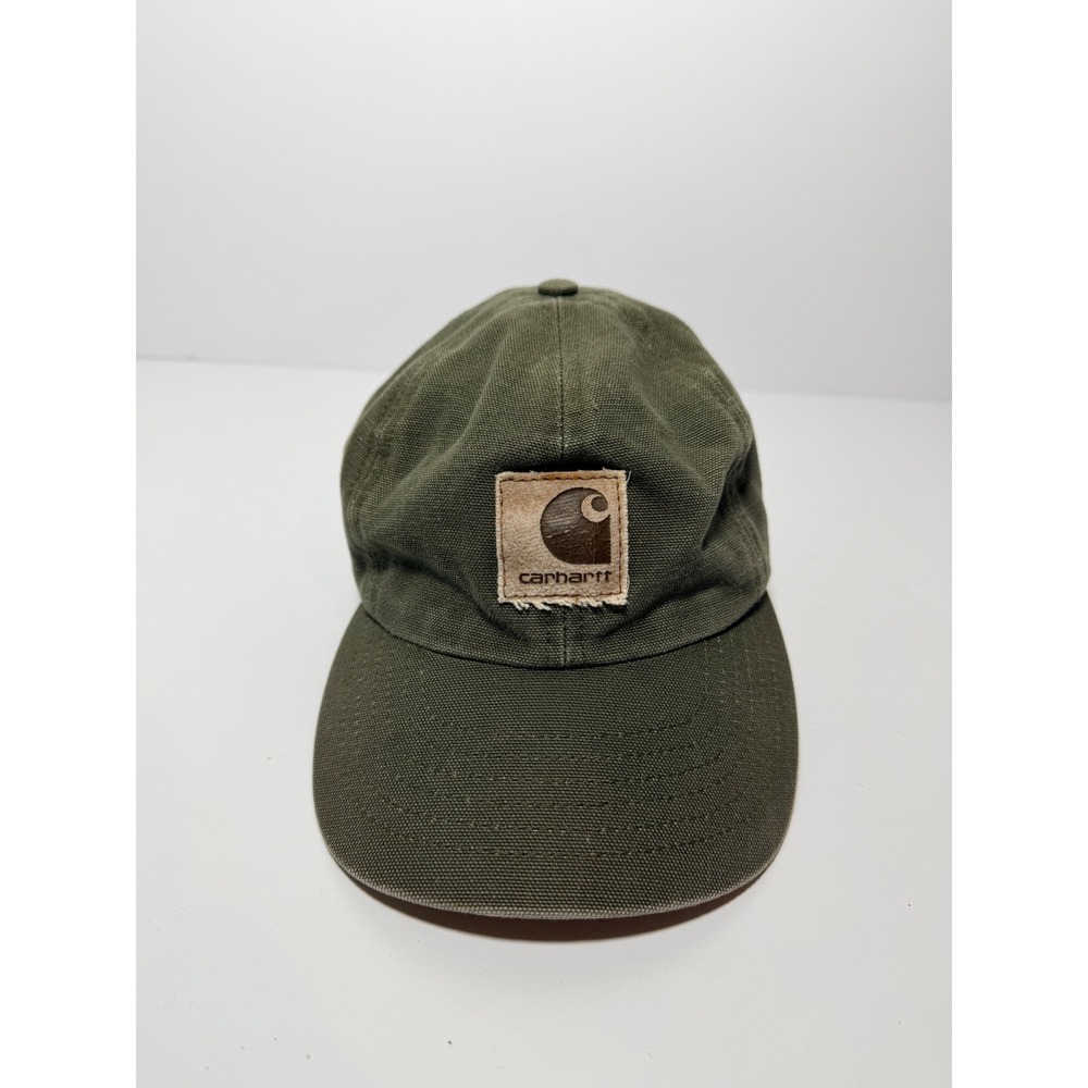 Vintage Carhartt Odessa Canvas Snapback Hat Mens OSFA Green Duck Logo